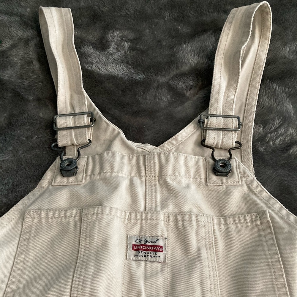 UnionBay Cream White Overall Shorts
